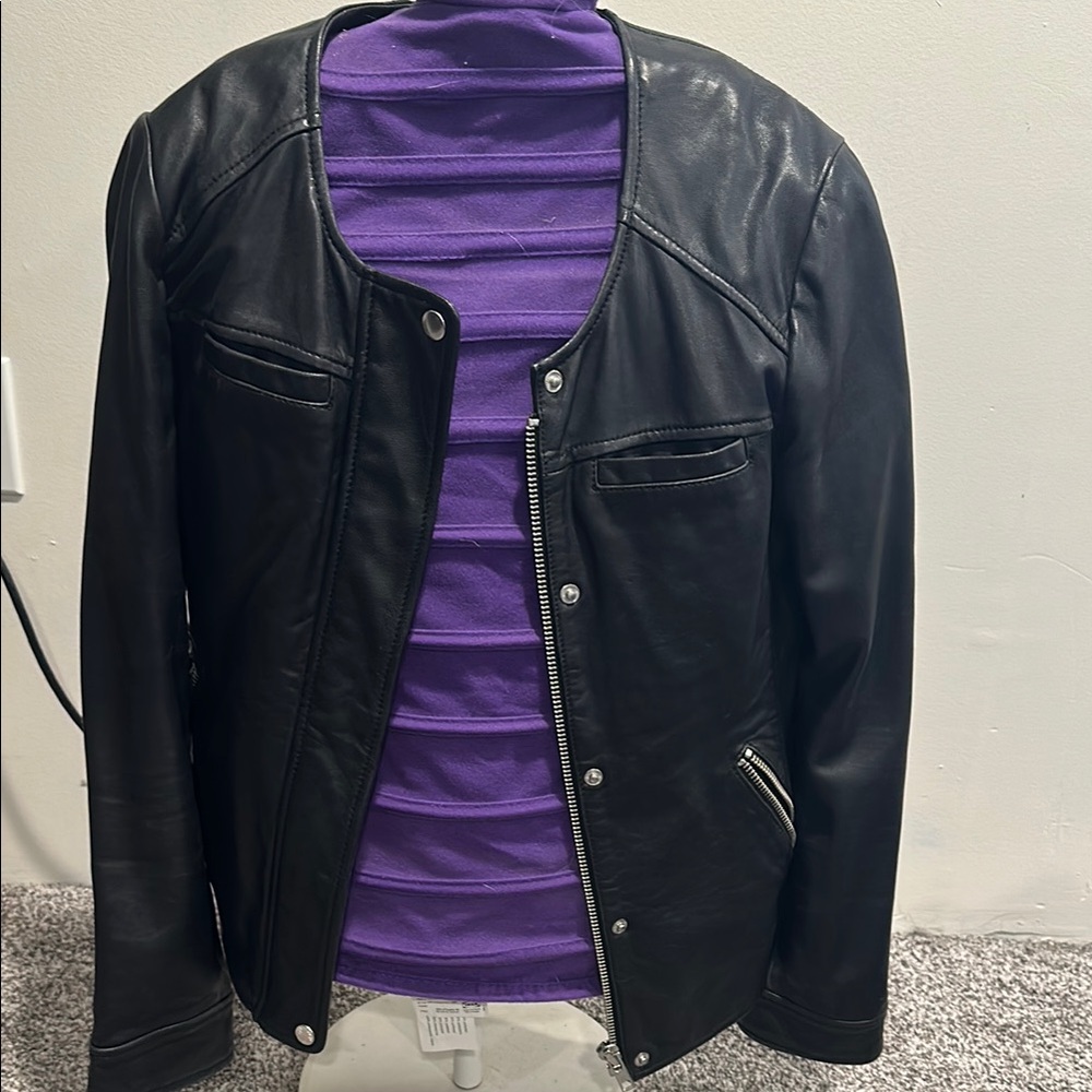 Lucky brand classic Black Leather Jacket - Small